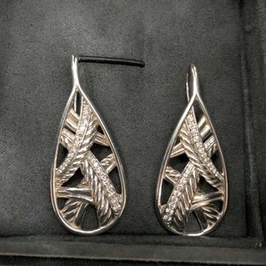 David Yurman Sterling silver teardrop earrings
